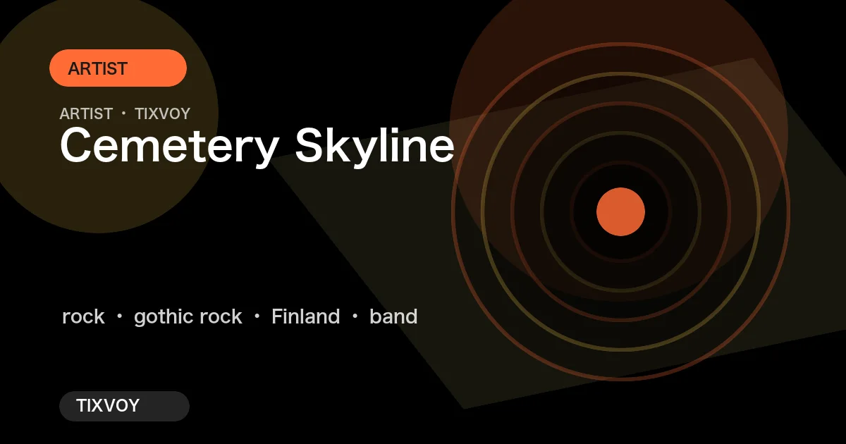 Cemetery Skyline 콘서트 티켓