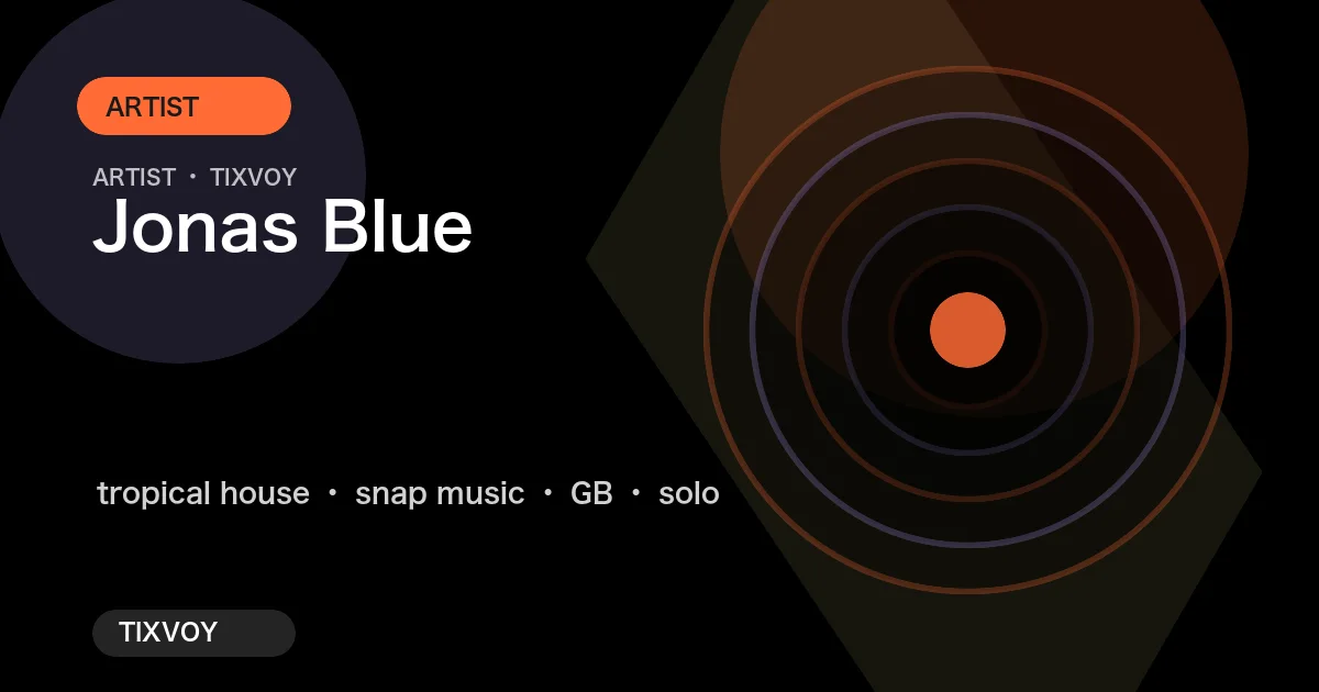 Jonas Blue Concert Tickets