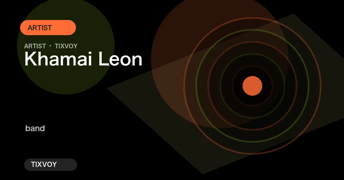 Khamai Leon 콘서트 티켓
