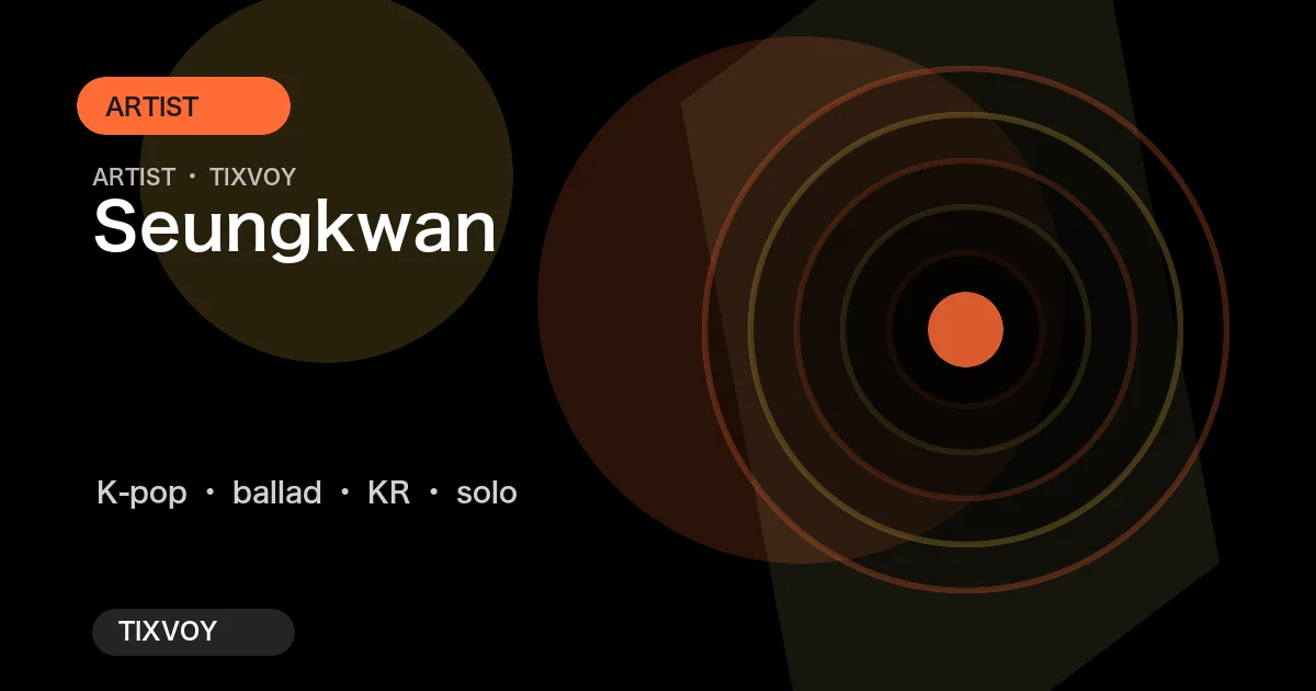 Boo Seung-kwan Concert Tickets